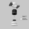 Миниатюра фото встраиваемый светодиодный светильник maytoni round dl058-7w3k-trs-w | 220svet.ru